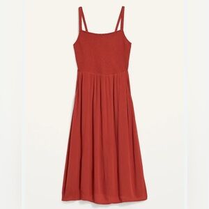 Old Navy Red Cami Midi Dress